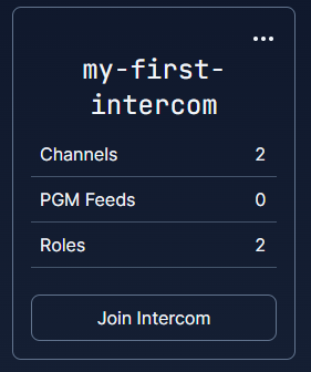 The created intercom